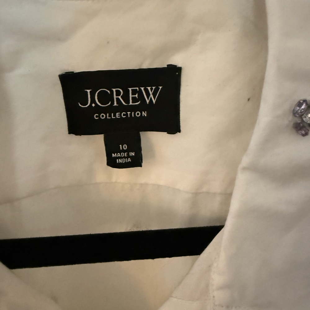J. Crew White Shirt with Colorful Embellishments - Picture 4 of 5